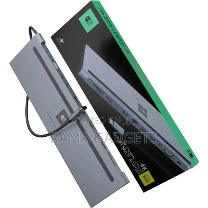 12 in 1 USB-C Hub ZT55 Ultra HD for Macbooks and Laptops