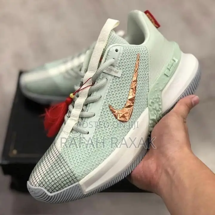 Men’S Light Green Nike Lebron Ambassador 13 Basketball Shoes