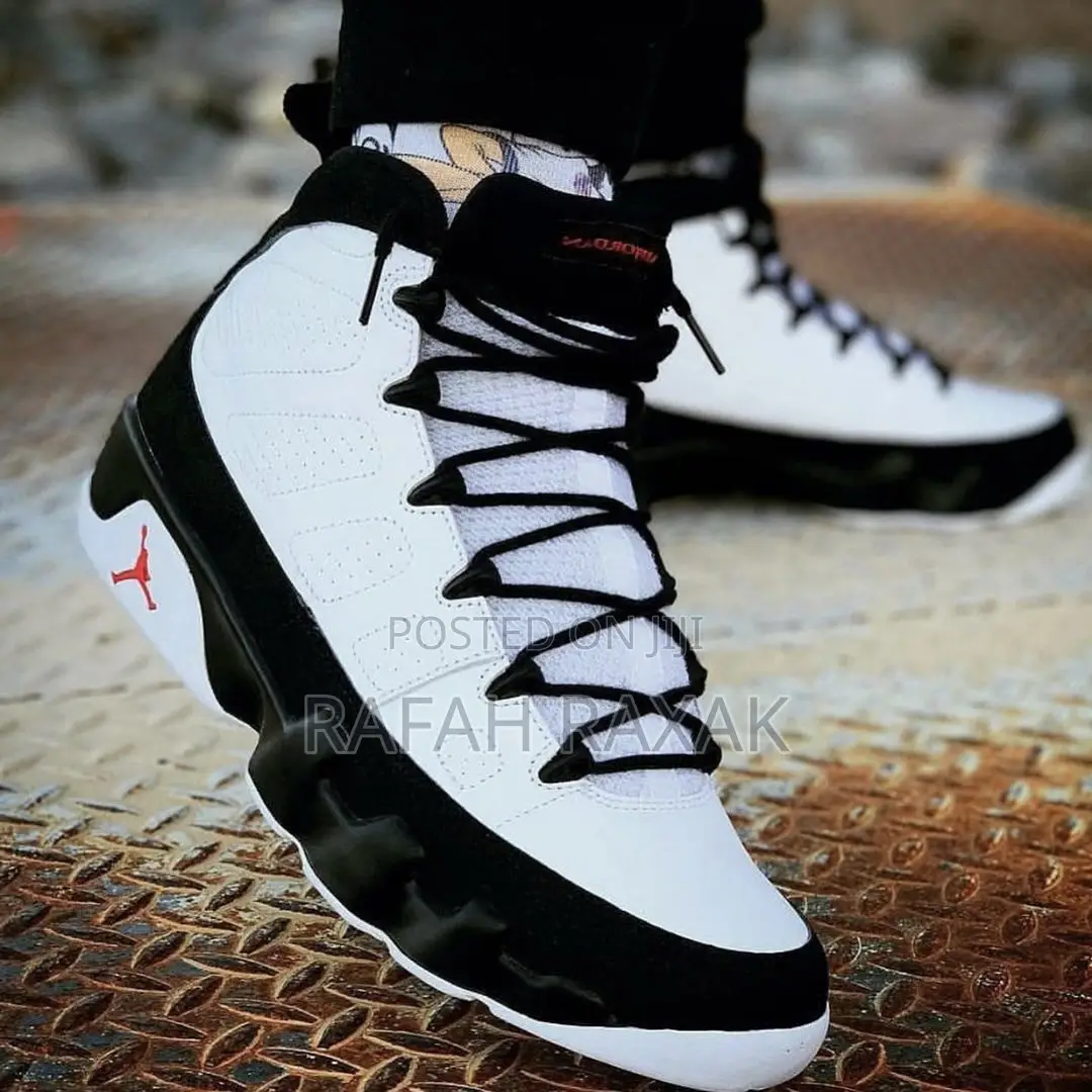 Original Men’S Air Jordan 9 Retro White Black Sneakers