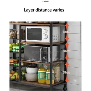 Multifunctional Kitchen Trolley Rack