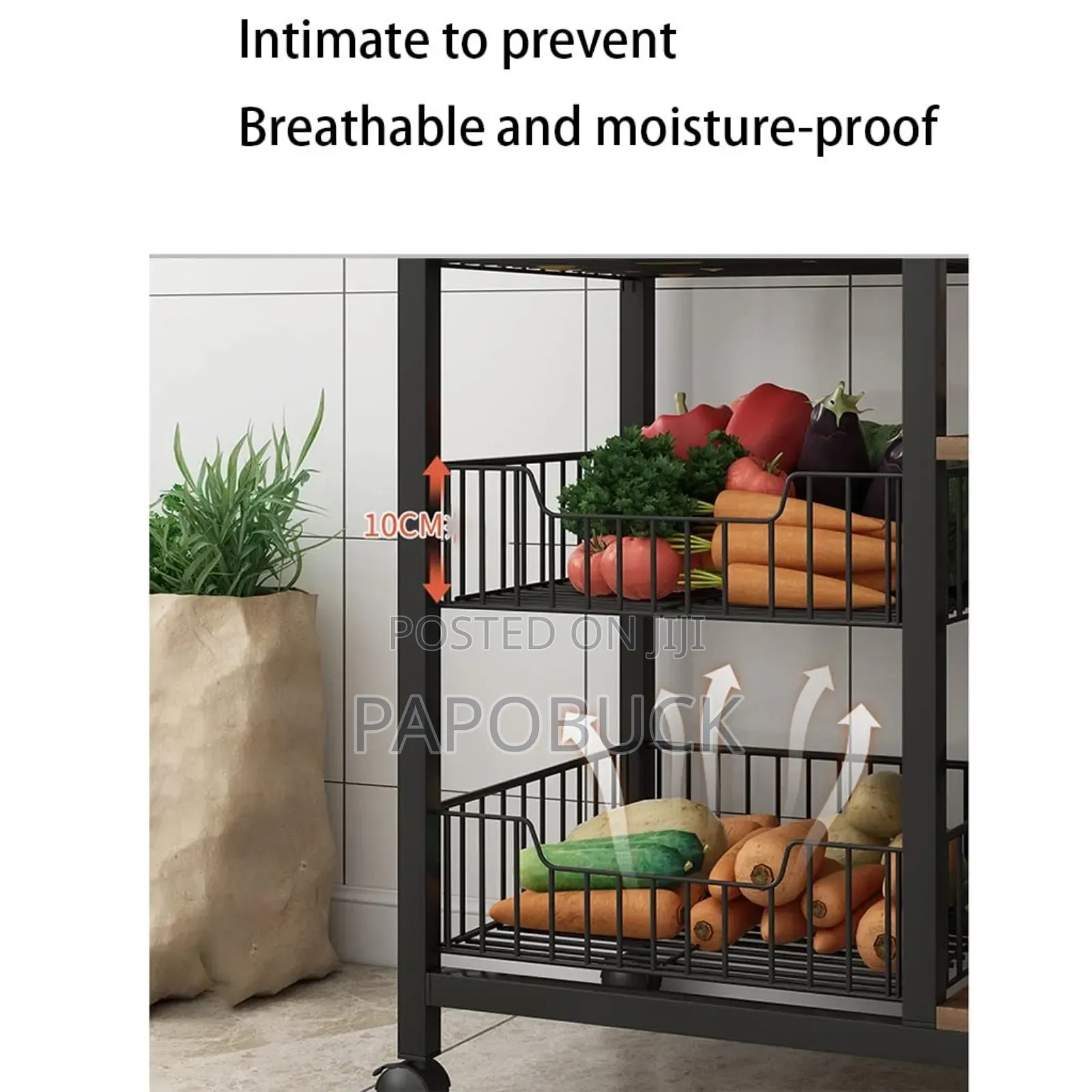 Multifunctional Kitchen Trolley Rack