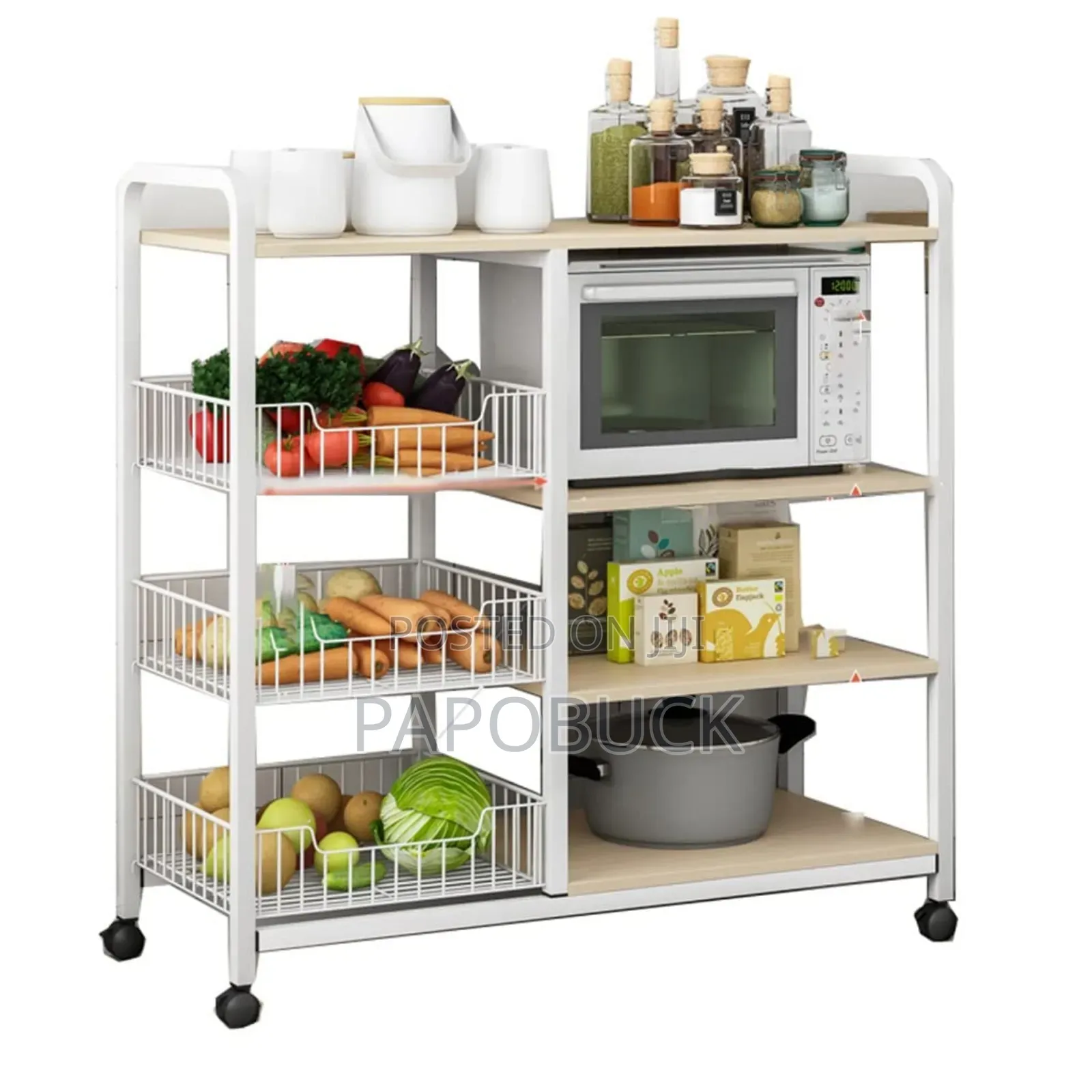Multifunctional Kitchen Trolley Rack