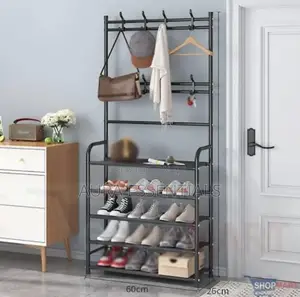 Four-Tier Simple Shoe Rack, Black