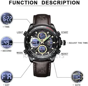 NAVIFORCE Sport Watches for Men Analog Quartz Chronograph