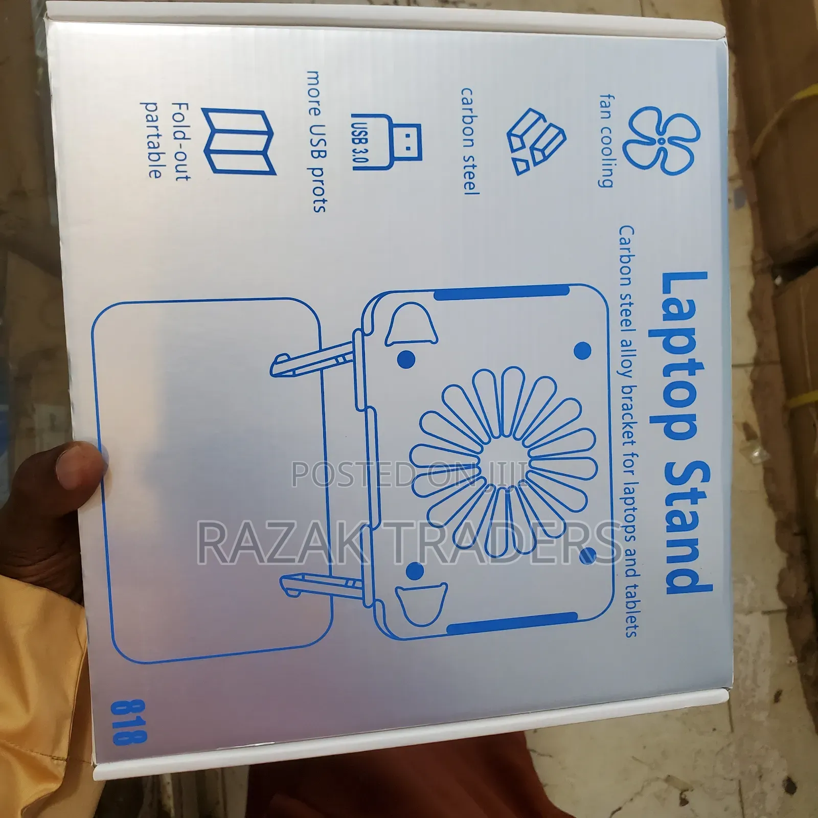 Aluminum Adjustable Laptop Stand With Cooling Fan