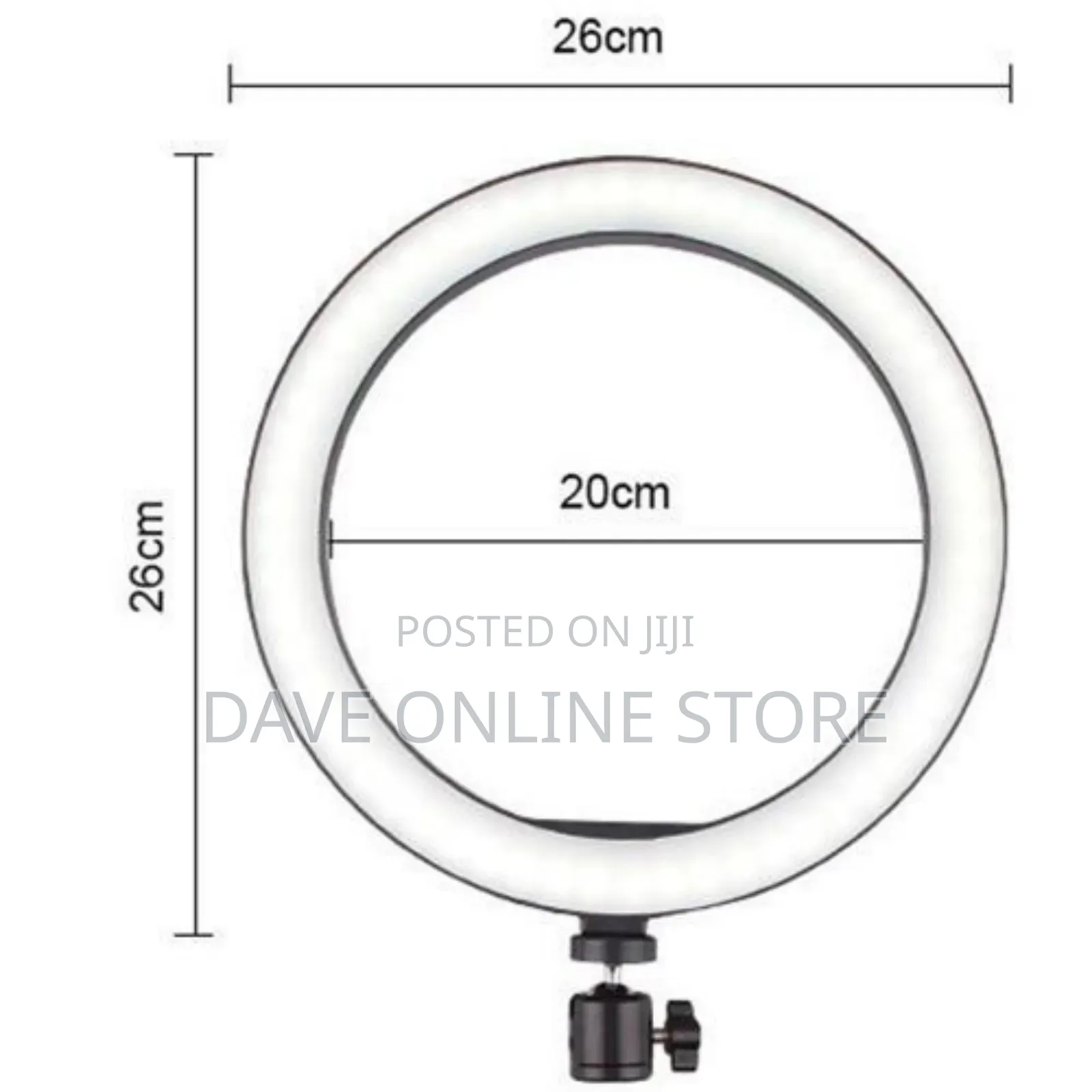 6-Inch Video Light LED Ring Fill Light Stand 2 Phone Clamps