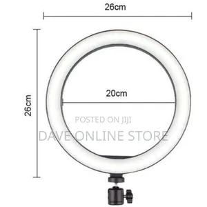 6-Inch Video Light LED Ring Fill Light Stand 2 Phone Clamps