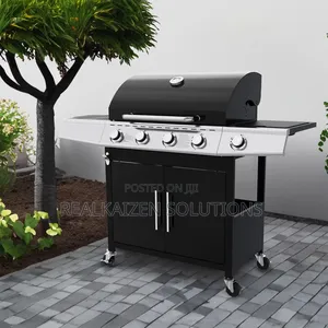 USA ROYAL GOURMET| 5 Burner Black Matte Enamel BBQ Gas Grill