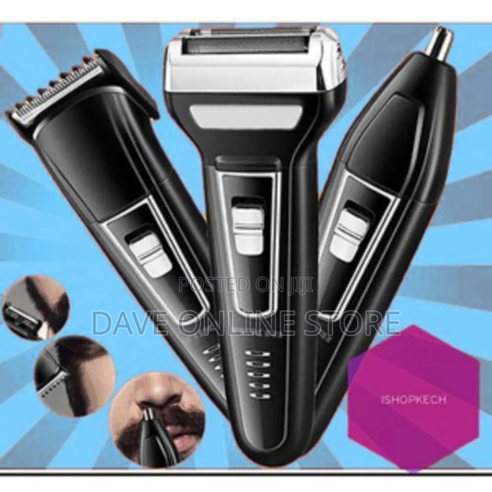 Nikai Beard Trimmer Hair Shaving Clipper Machine 3 in 1