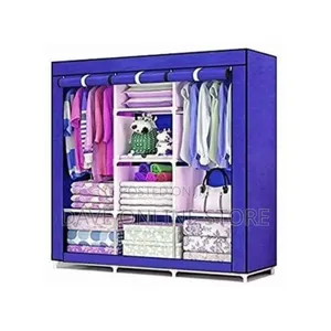 Photo - 3 Column Cloth Frame Wardrobe Purple
