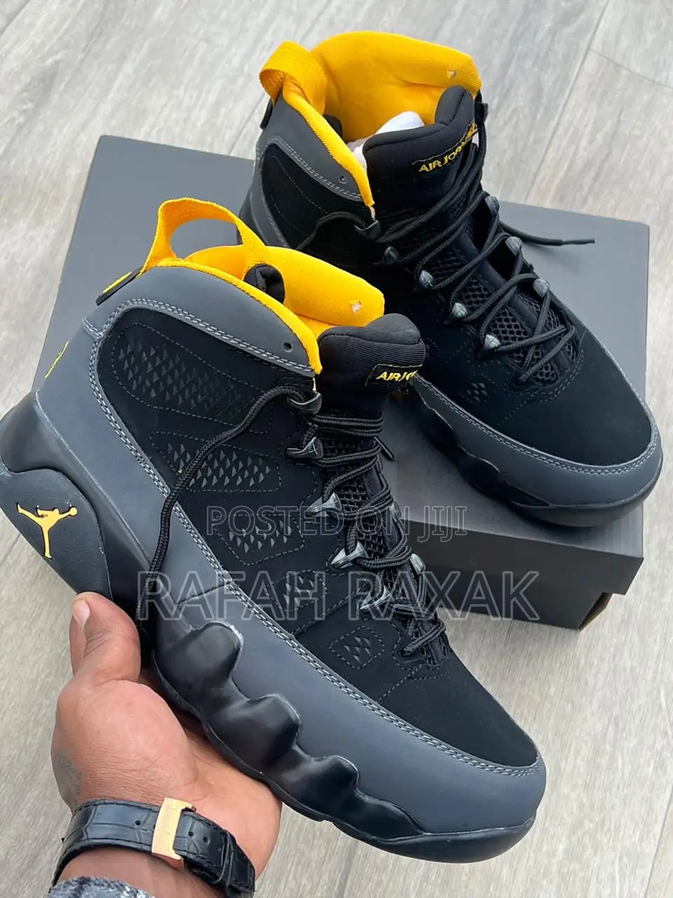 Original Black/Grey Nike Air Jordan 9 Sneakers