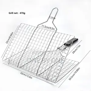 BBQ Grilling Baskets Non Stick Folding Grill Basket