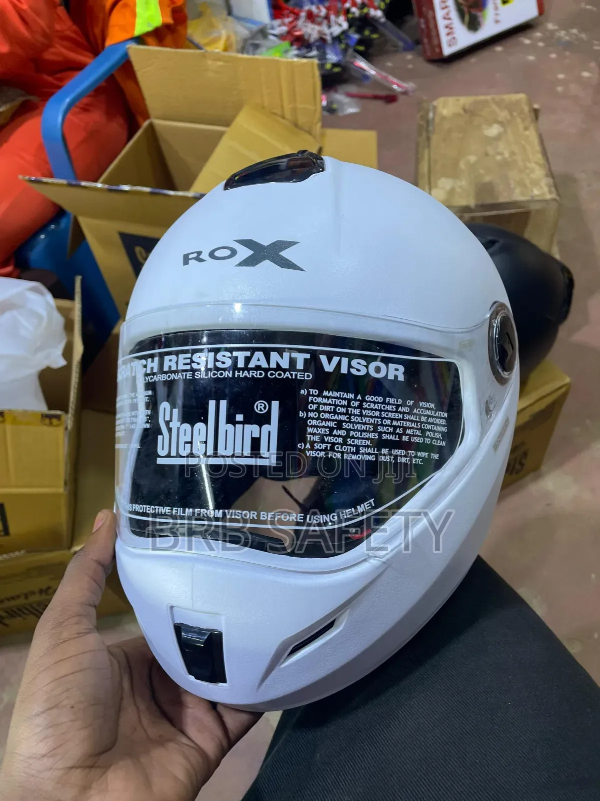 Steelbird Helmet, Rox White