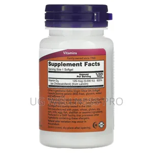 NOW Foods, Vitamin D3, High Potency, 5,000 IU, 120 Softgels