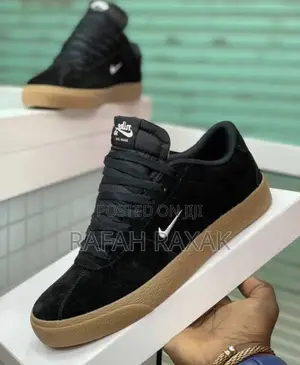 Original Nike Sb Bruin Low Black/Gum Suede Sneakers