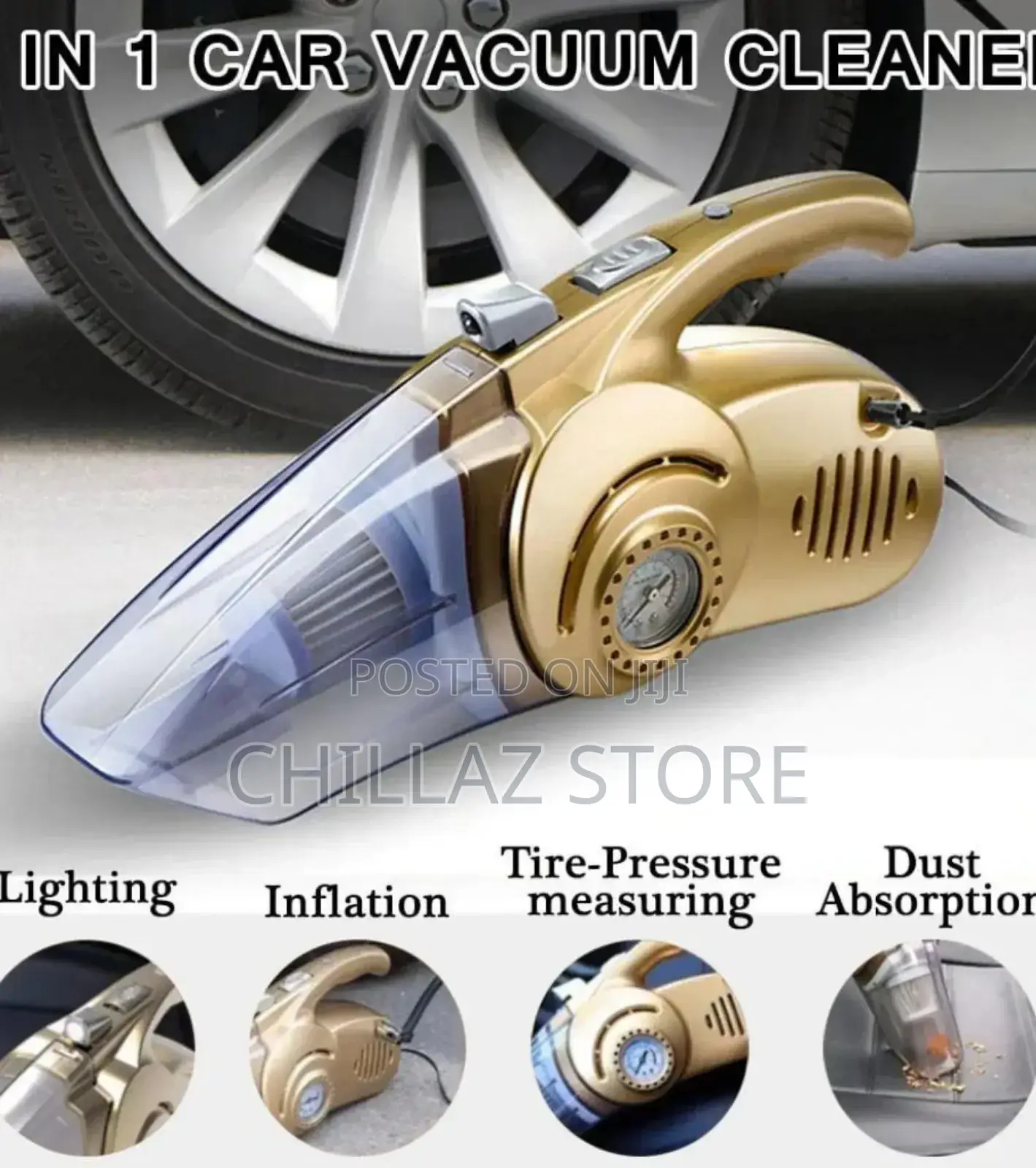 Rechargeable 4 in 1 Car Vacuum Cleaner