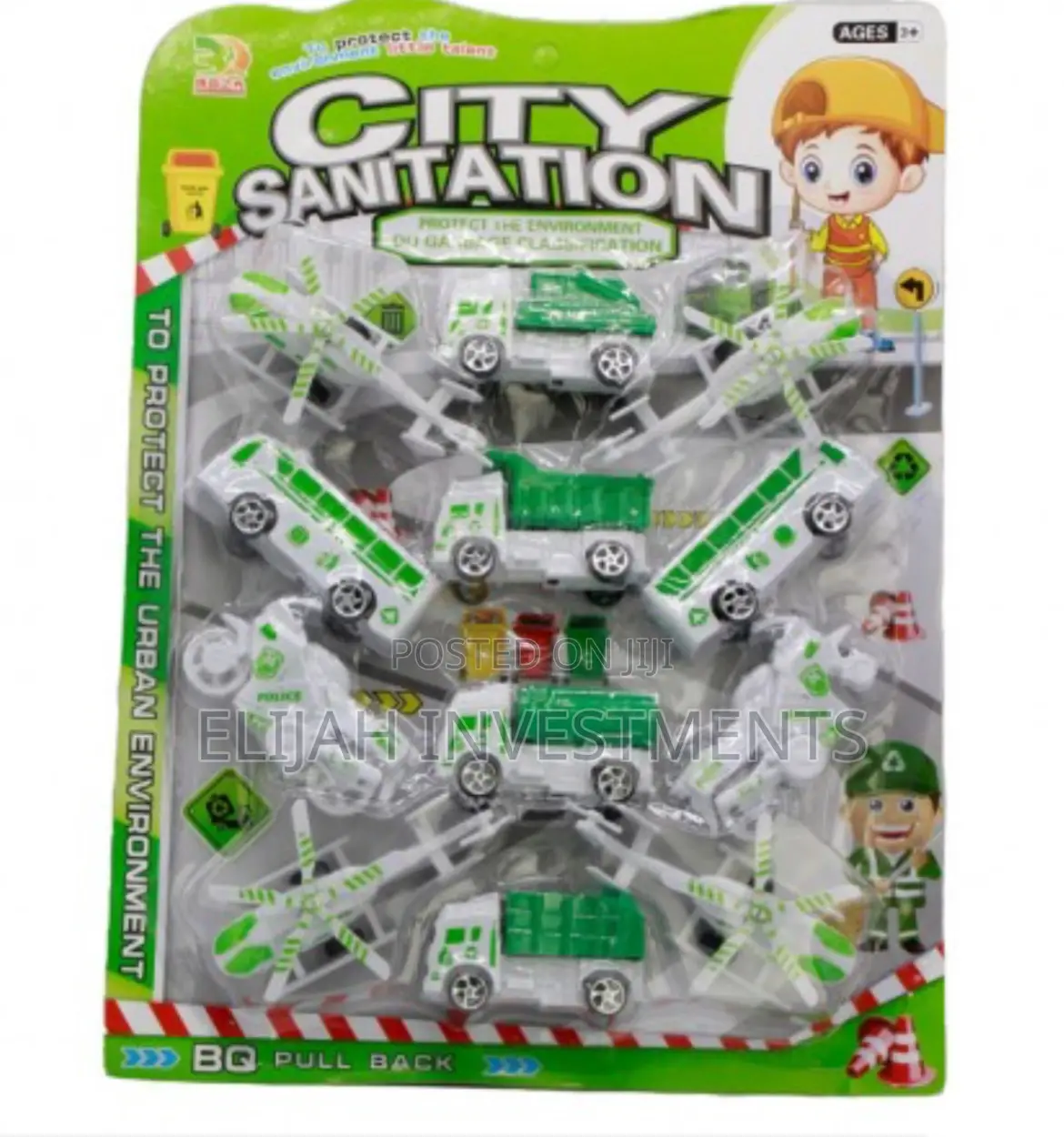 Children’S City Sanitation Car Set