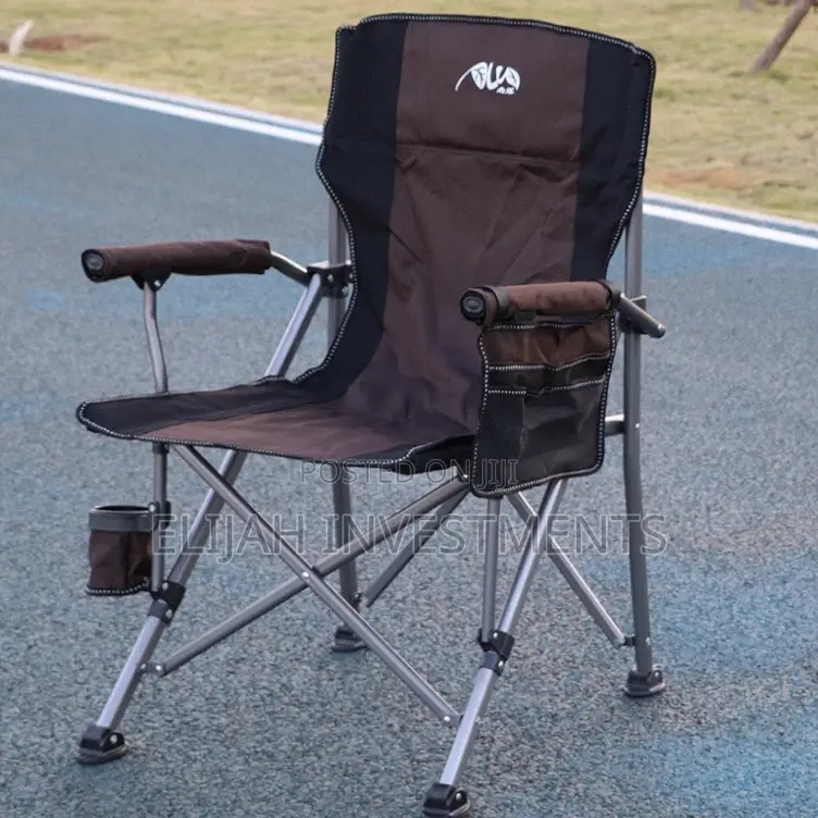 Foldable Outdoor Metallic Chair With Storage