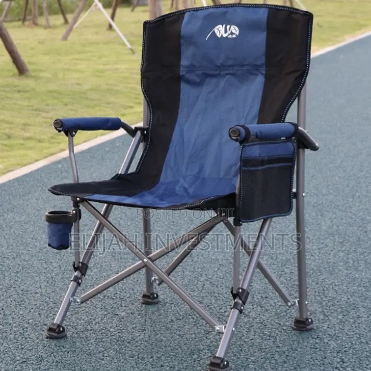 Foldable Outdoor Metallic Chair With Storage