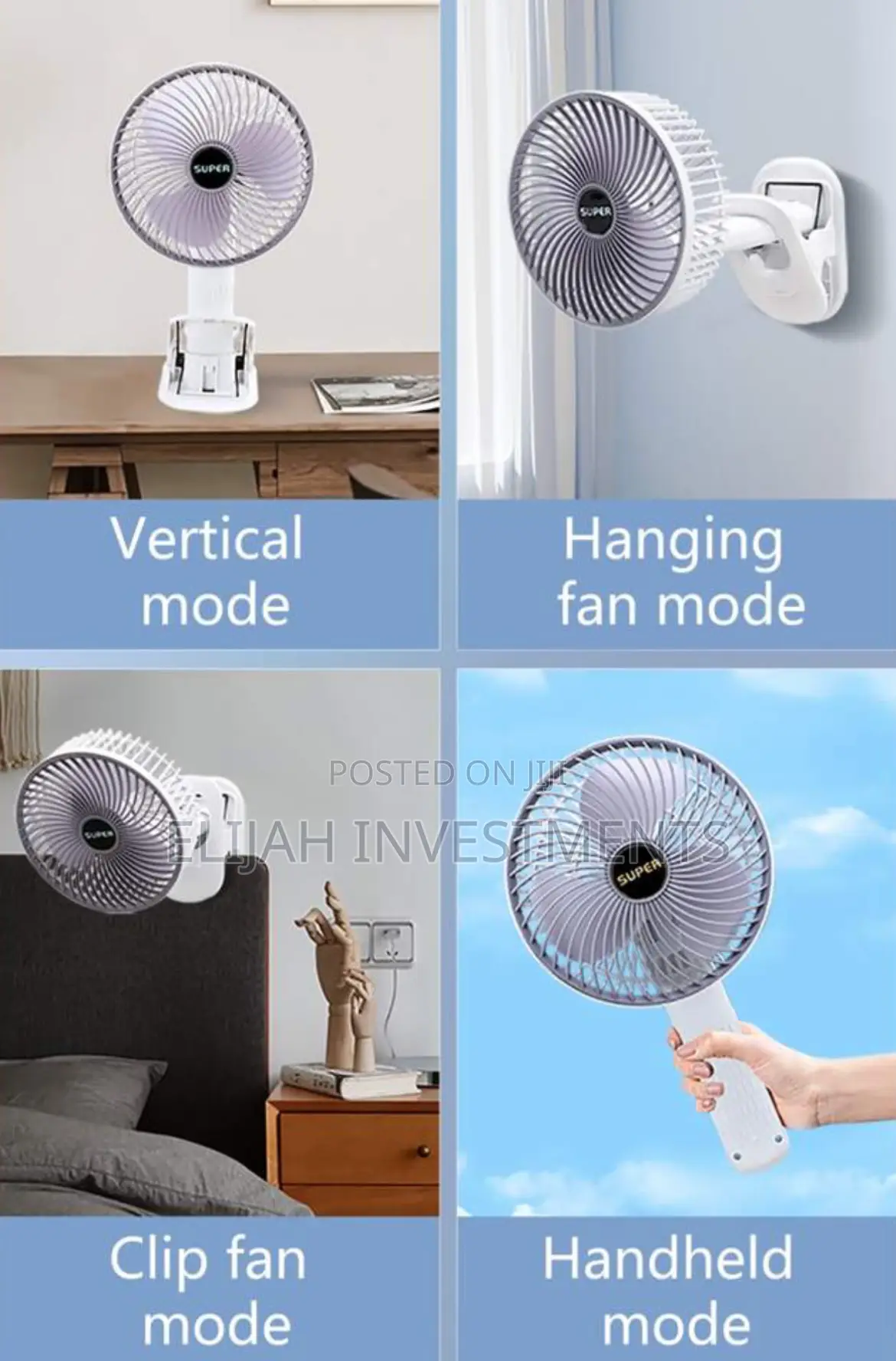 Multi Angle /Multifunctional Circulation Clamp Fan