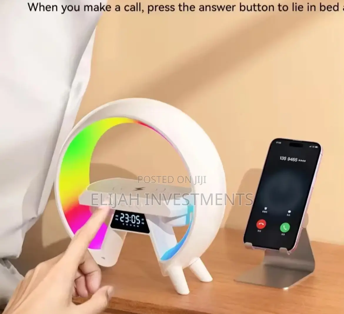 Multi in One Wireless Charging Speaker With LED Lighting