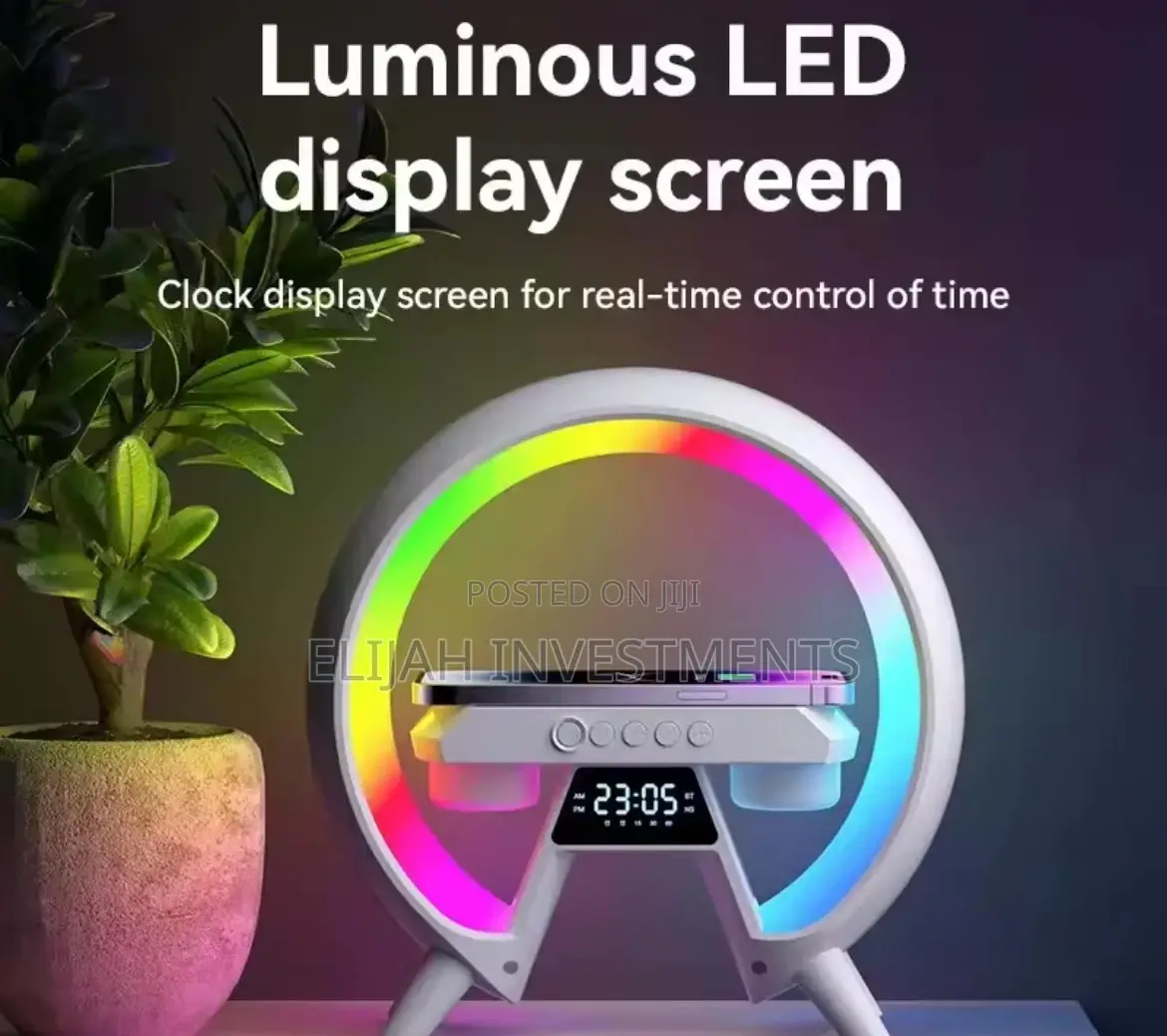Multi in One Wireless Charging Speaker With LED Lighting