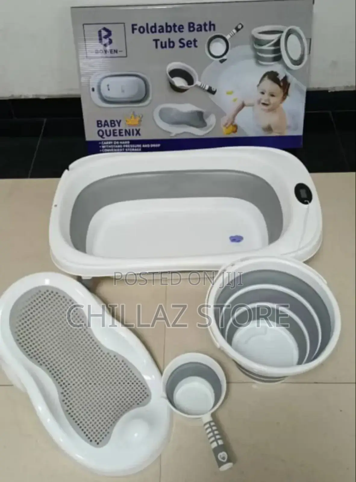 Foldable Baby Bath Tub Set