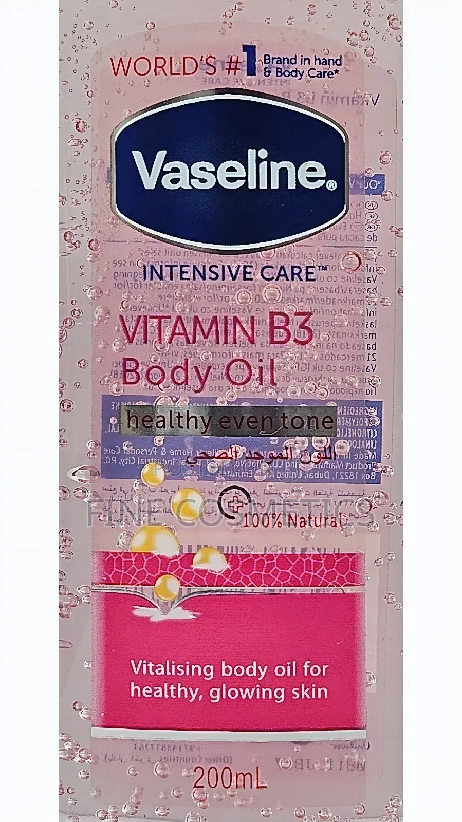 Vaseline Even Tone Vitamin B3 Dry Skin Moisturizing Body Oil