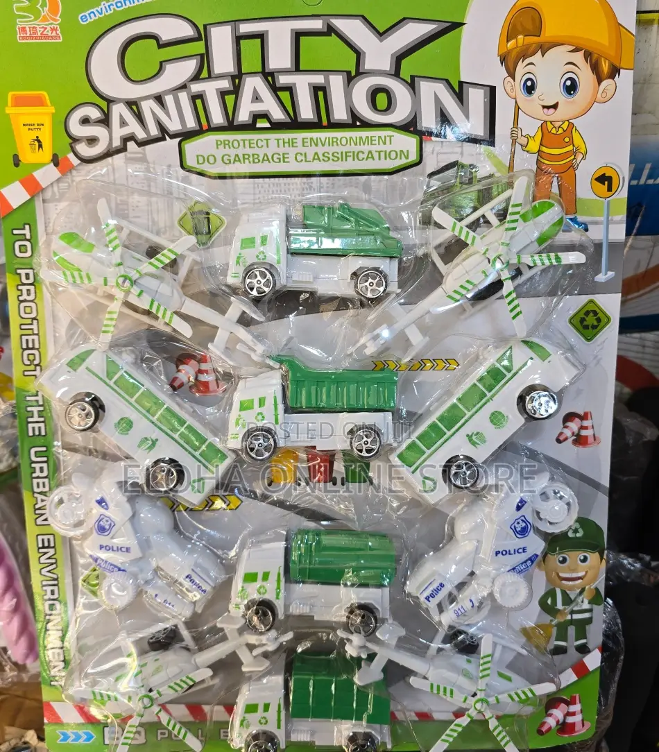 Children's Sanitation Car Toy Set