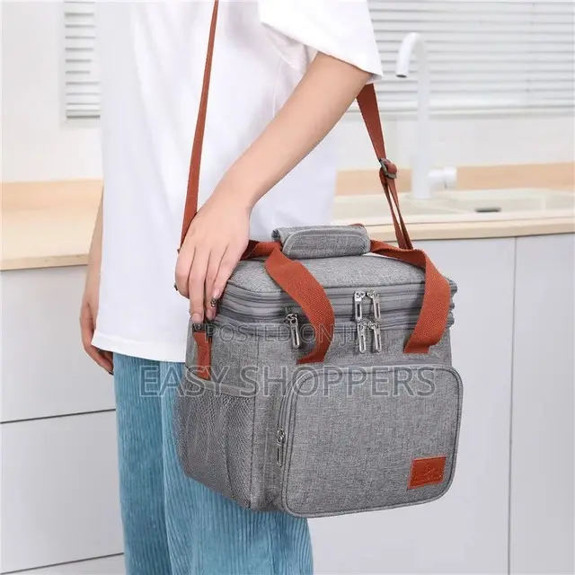 Double Layer Thermal Lunch Bag Large Capacity Picnic Box