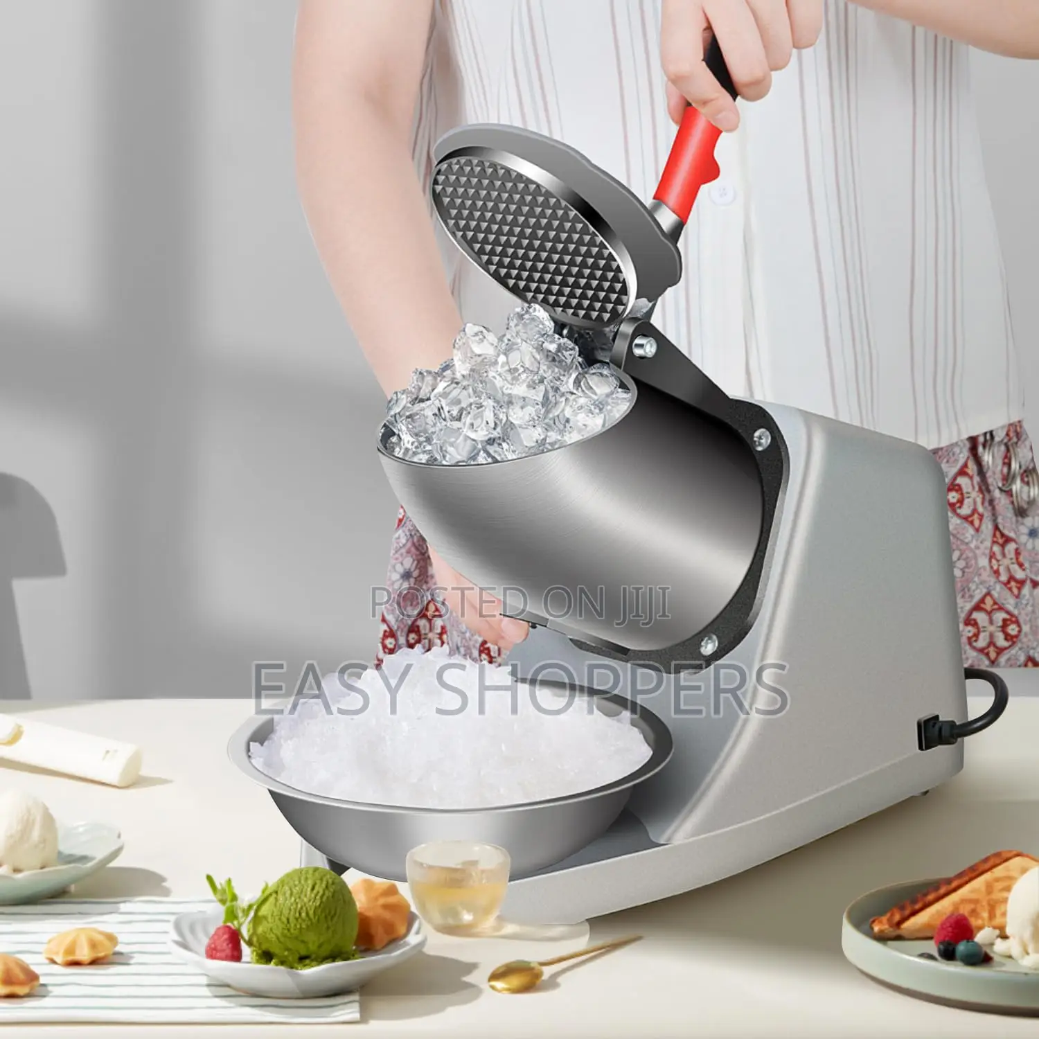 Electric Ice Crusher Stainless Steel Home and Commercial Use