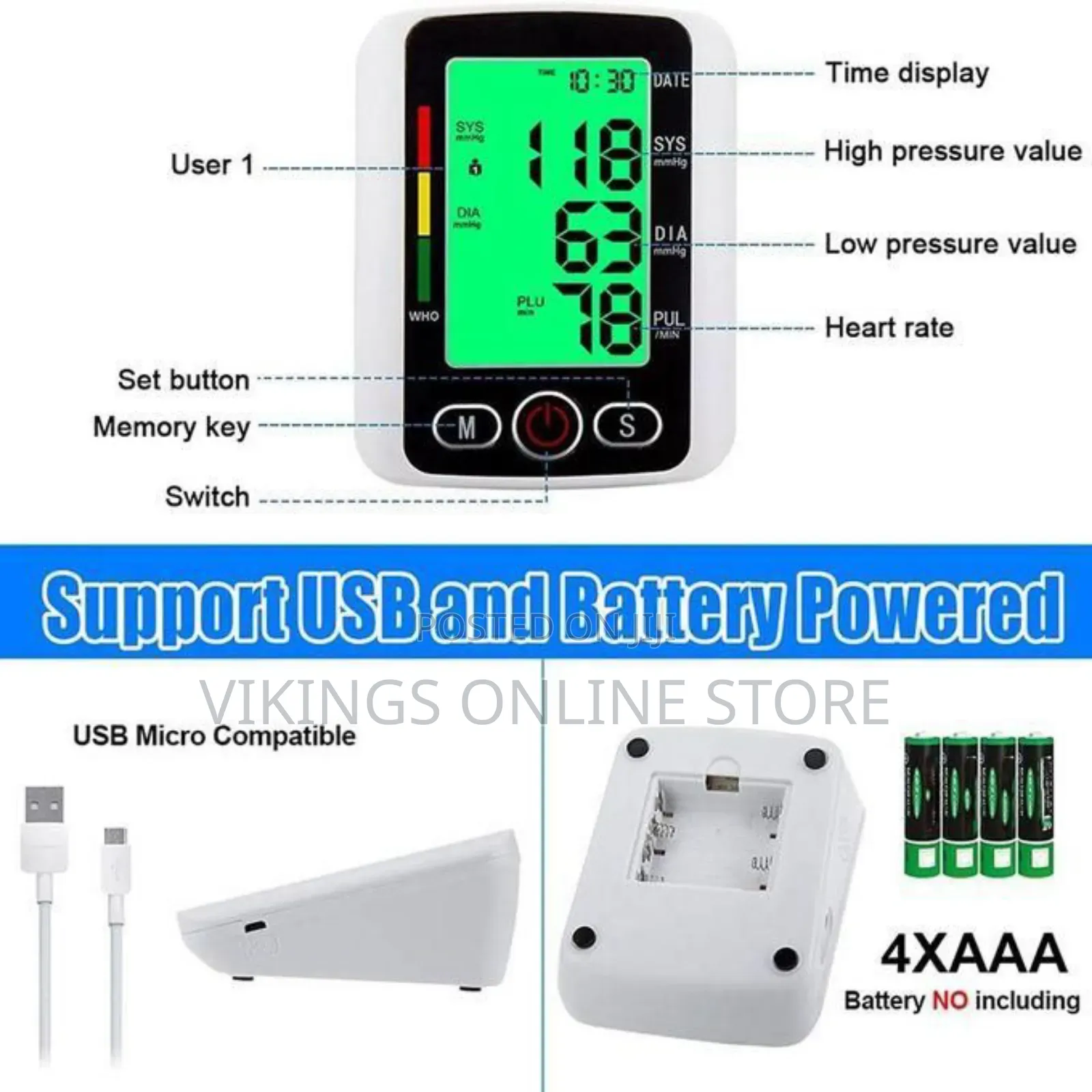 Automatic Upper Arm Digital Blood Pressure Monitor