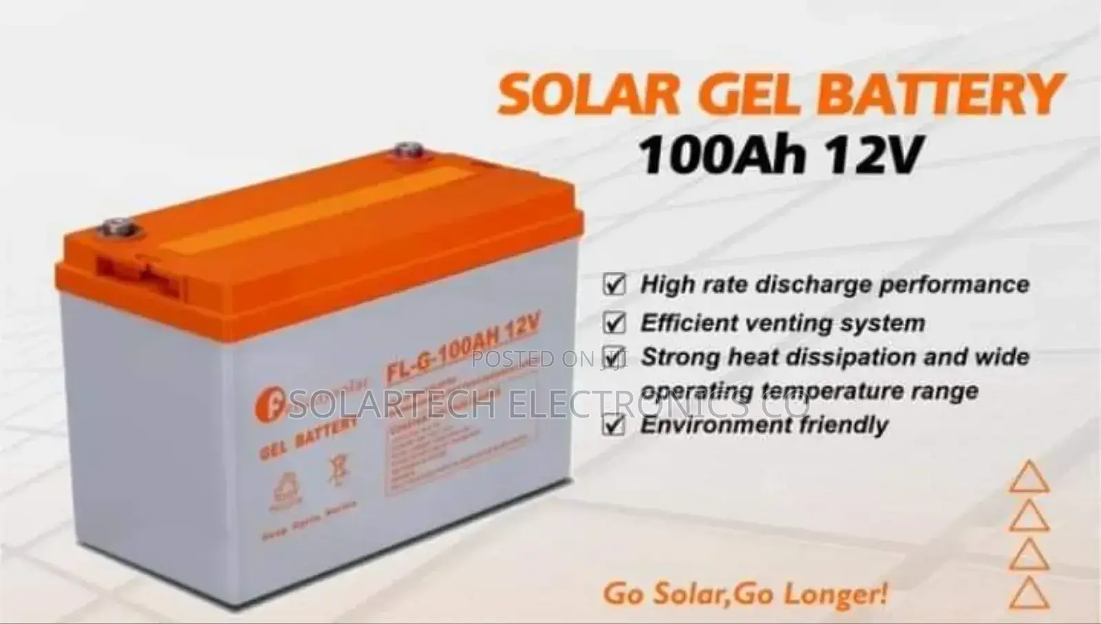 100ah Felicity Solar GEL Battery