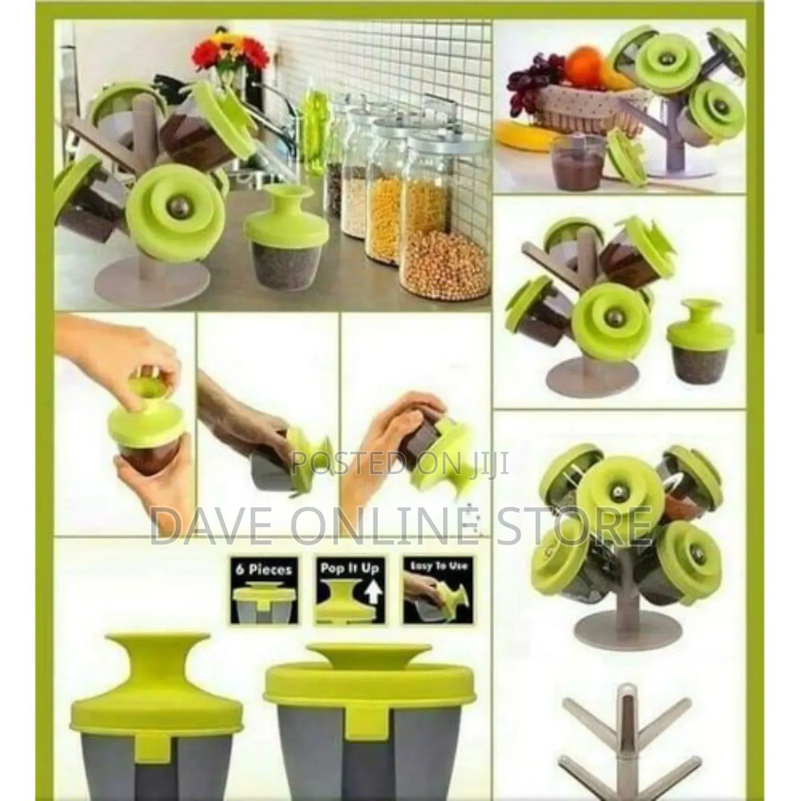 Pop Up Spice Rack- Green