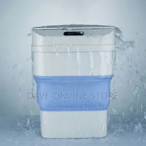 Automatic Smart Sensor Folding Trash Can Dustbin- White.