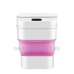 Automatic Smart Sensor Folding Trash Can Dustbin- White.