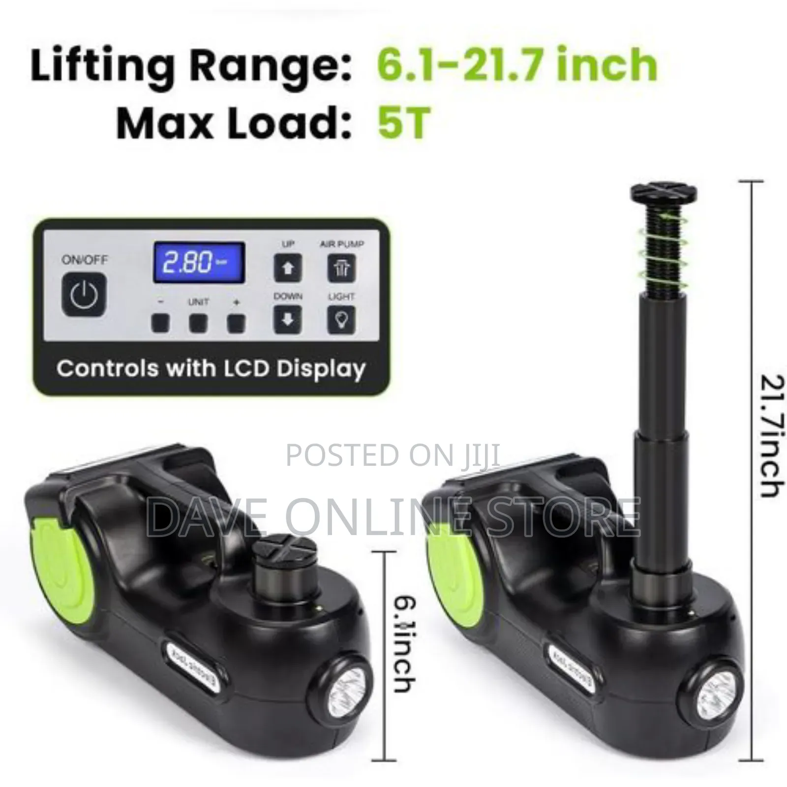3 in 1 Electric Car Jack Kit 5 Ton,Hydraulic Car Jack Lift