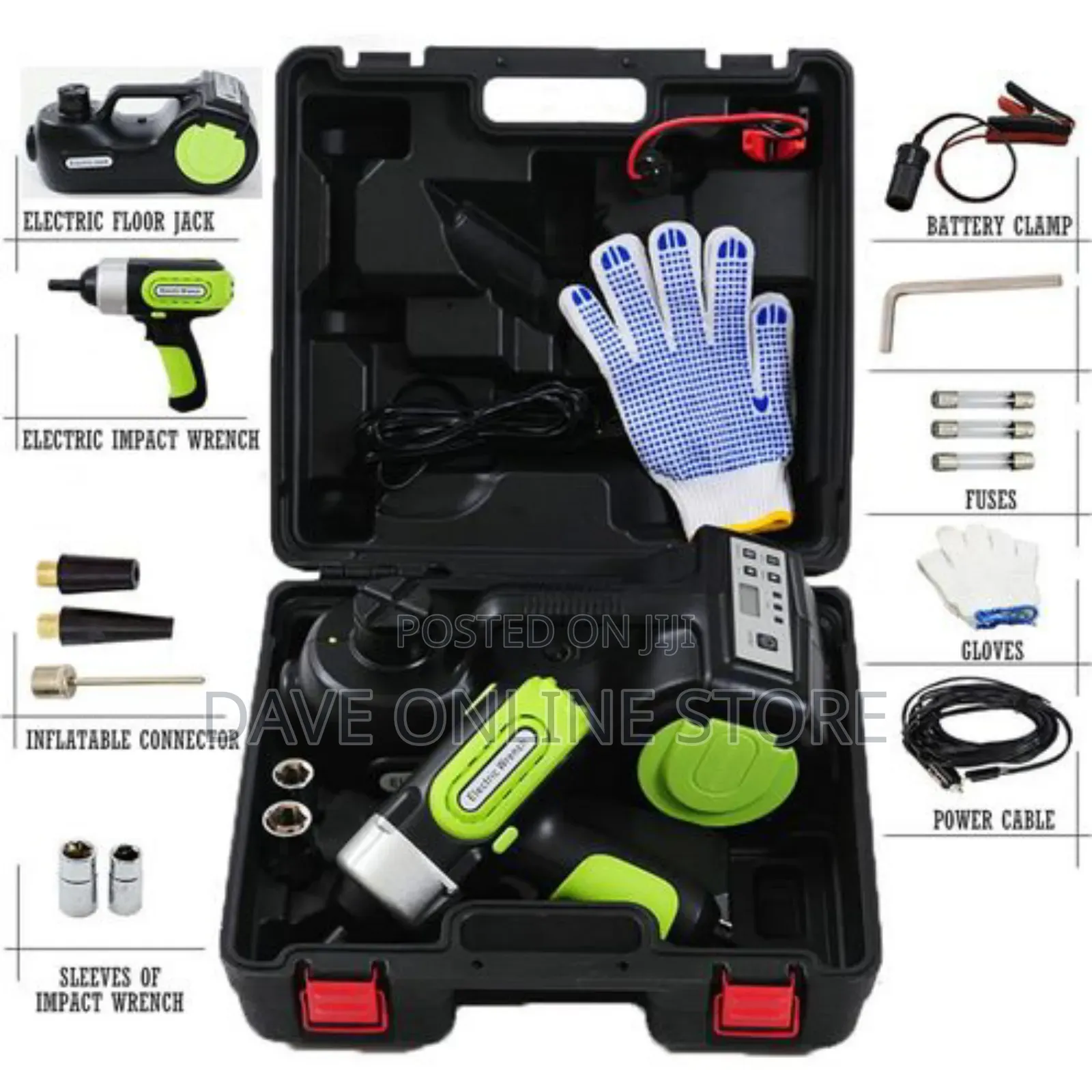3 in 1 Electric Car Jack Kit 5 Ton,Hydraulic Car Jack Lift