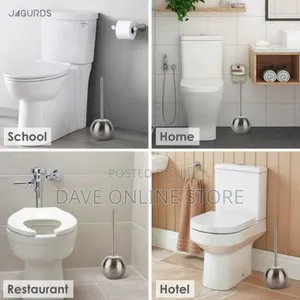 Stainless Steel Toilet Bowl Brush Deep Cleaner Scrubber