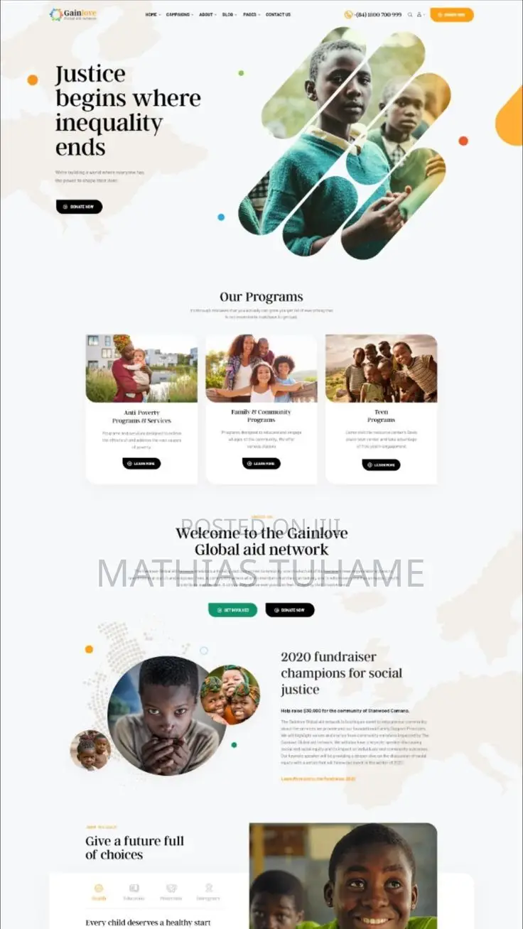 Ngo's Website With Donation Form