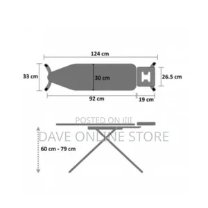 Adjustable Ironing Board - Grey