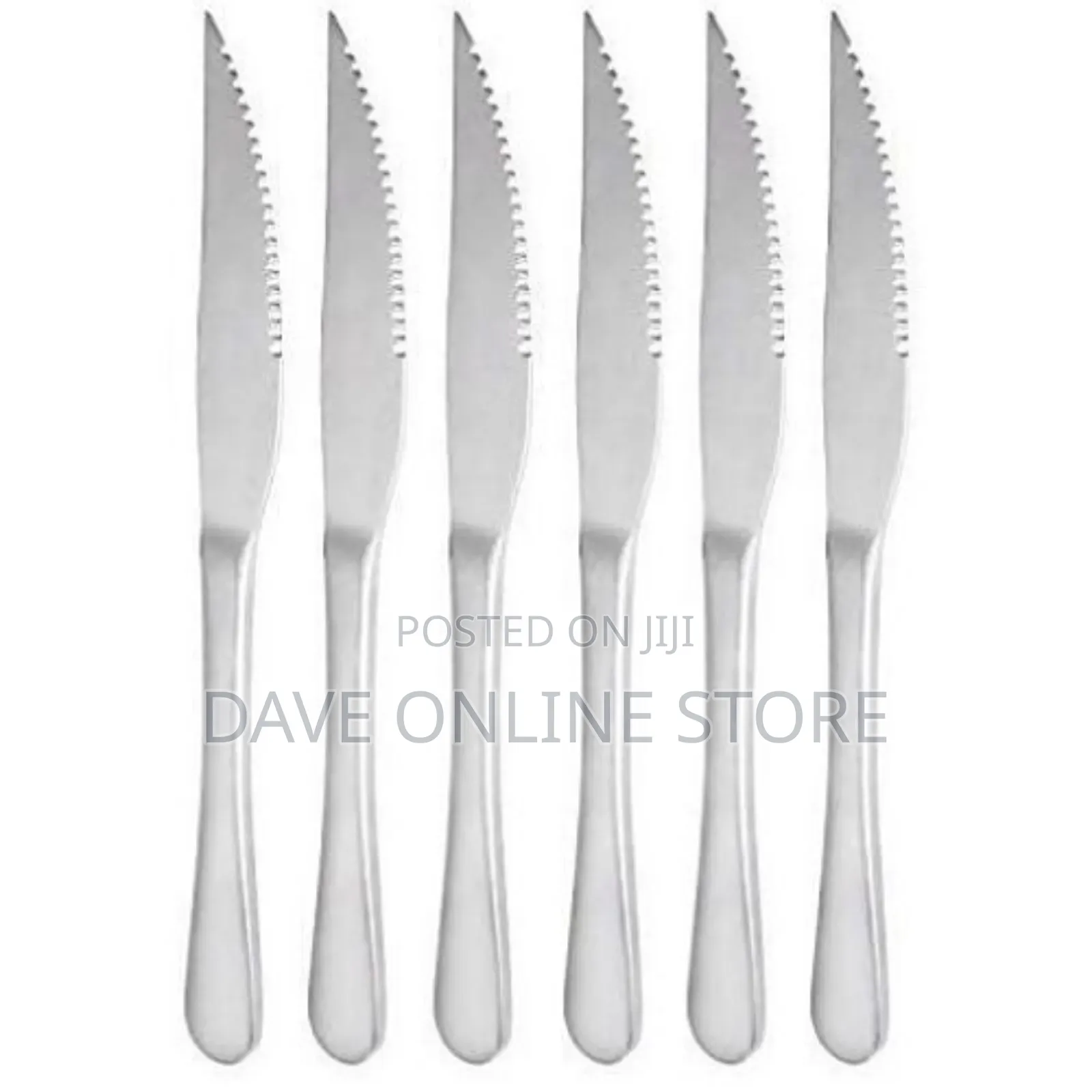 6 Pieces of Table Steak Knives Cutlery Set, Silver