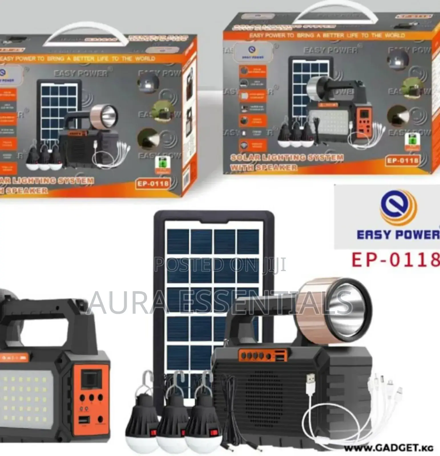 EP-0118 Solar Panel DC Charger Portable Solar Lighting Kit