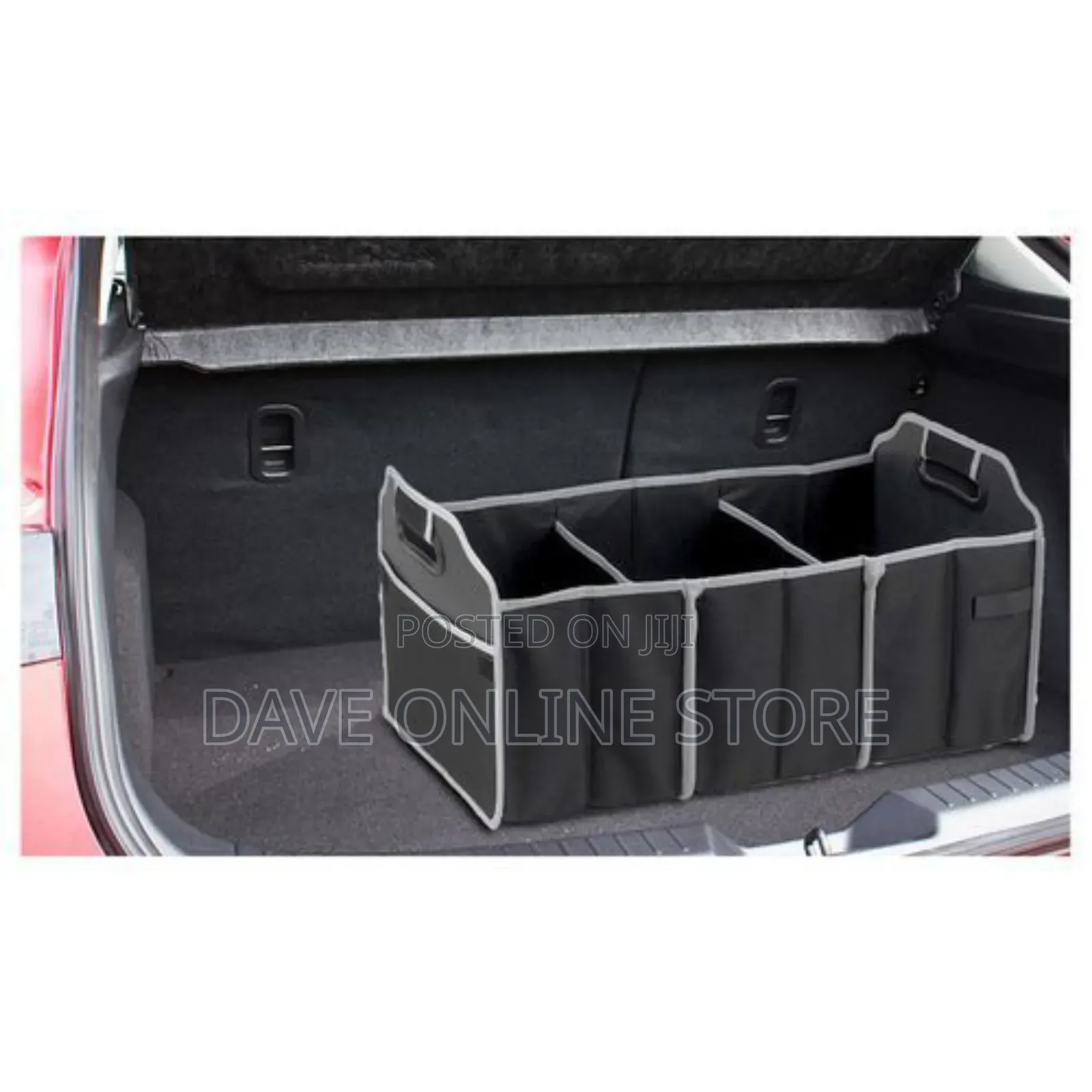Car Trunk Organizer, 3large Section of Storage - Black