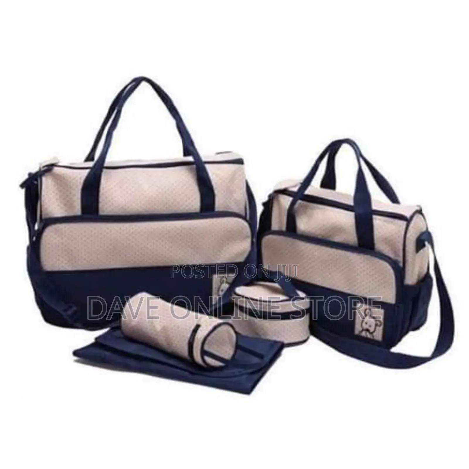 5pcs in 1 Baby Bag - Navy Blue