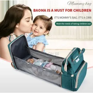 2in1 Diaper Bag Mom Backpack Multifunctional Baby Bed Crib