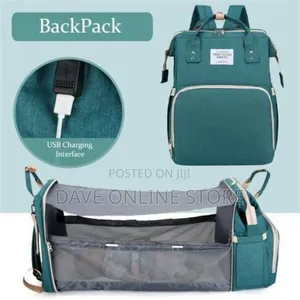 2in1 Diaper Bag Mom Backpack Multifunctional Baby Bed Crib