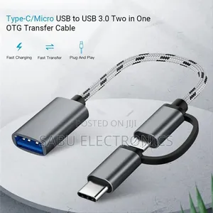 2-in-1 OTG Type-C Adapter - 2 Ports in 1- 3.0