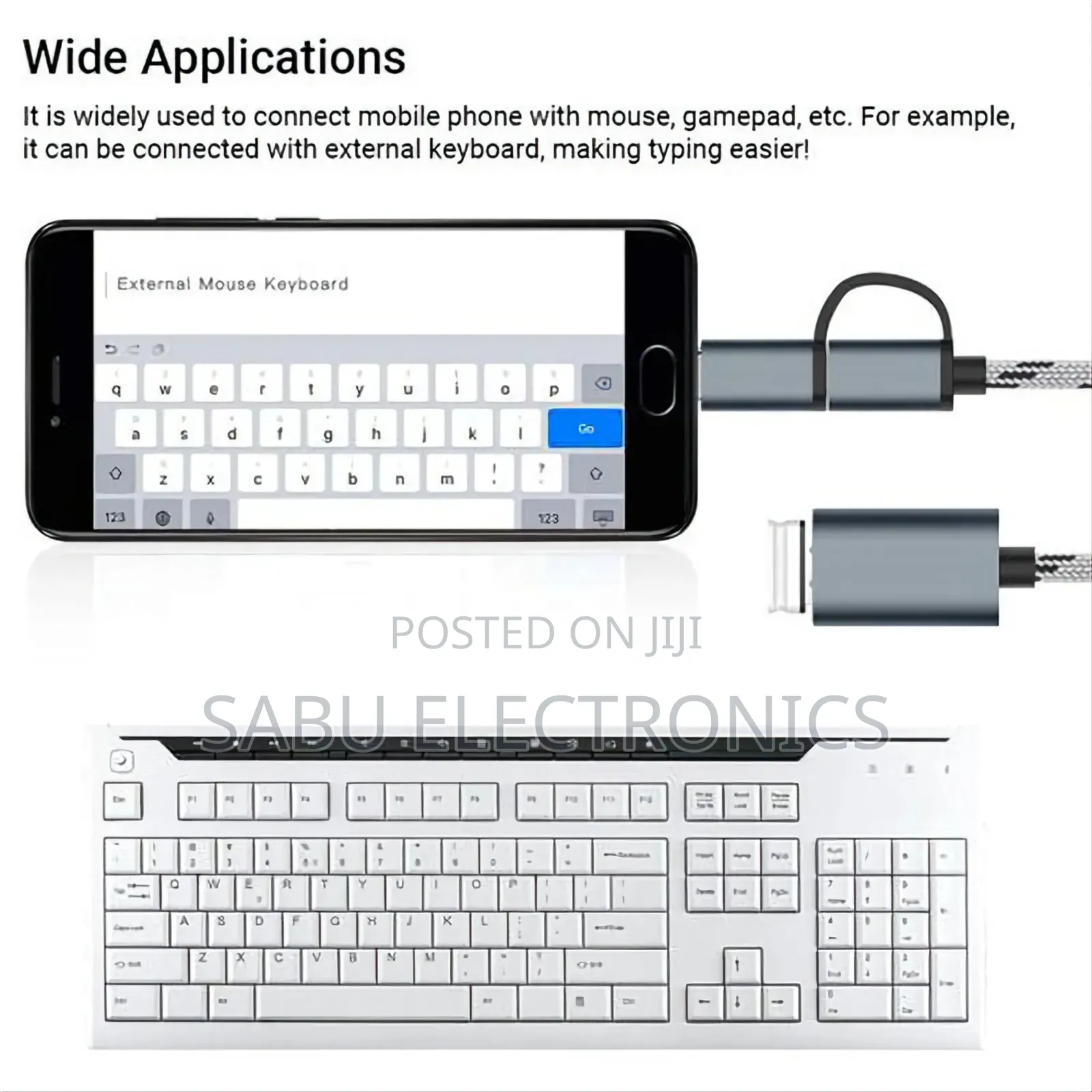 2-in-1 OTG Type-C Adapter - 2 Ports in 1- 3.0