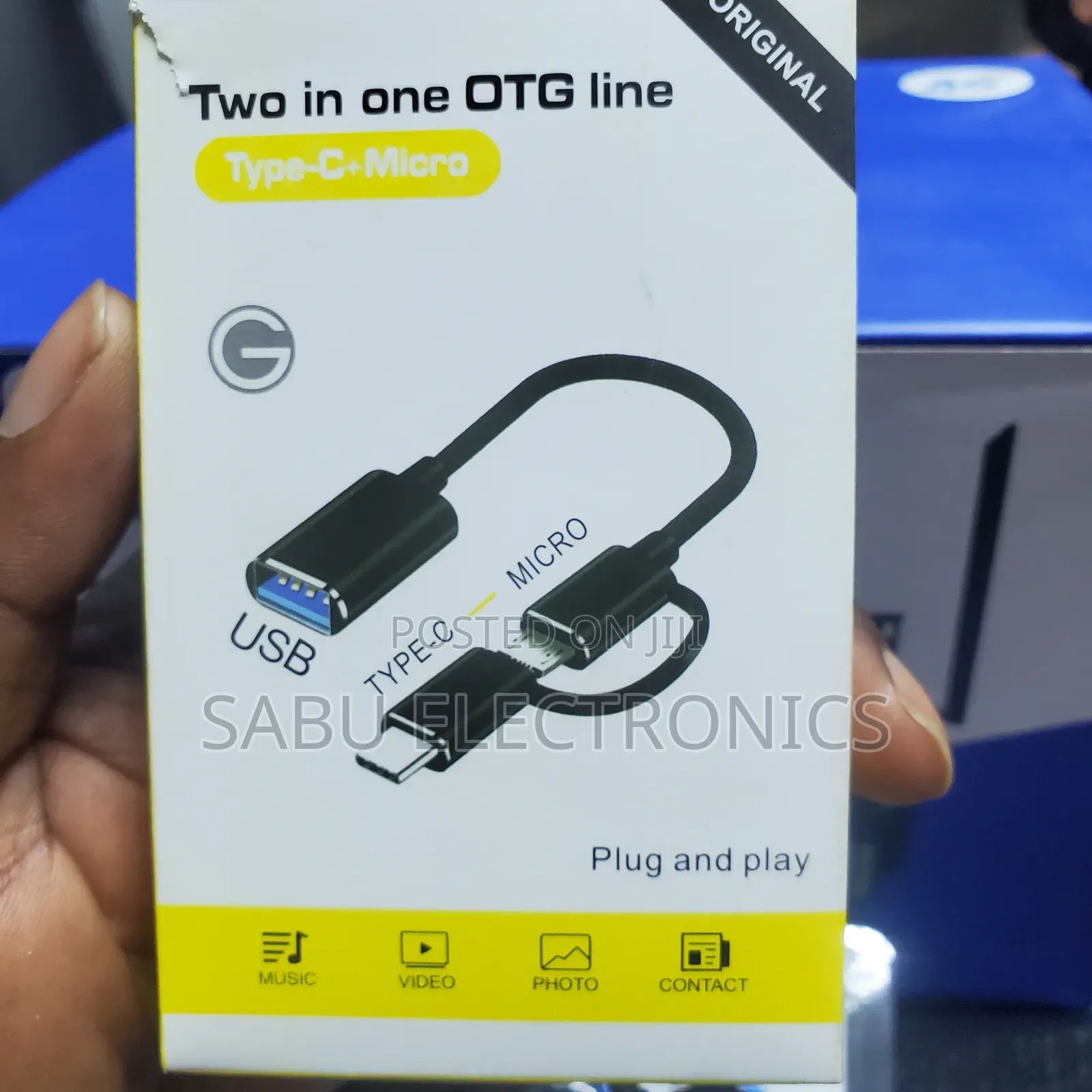 2-in-1 OTG Type-C Adapter - 2 Ports in 1- 3.0